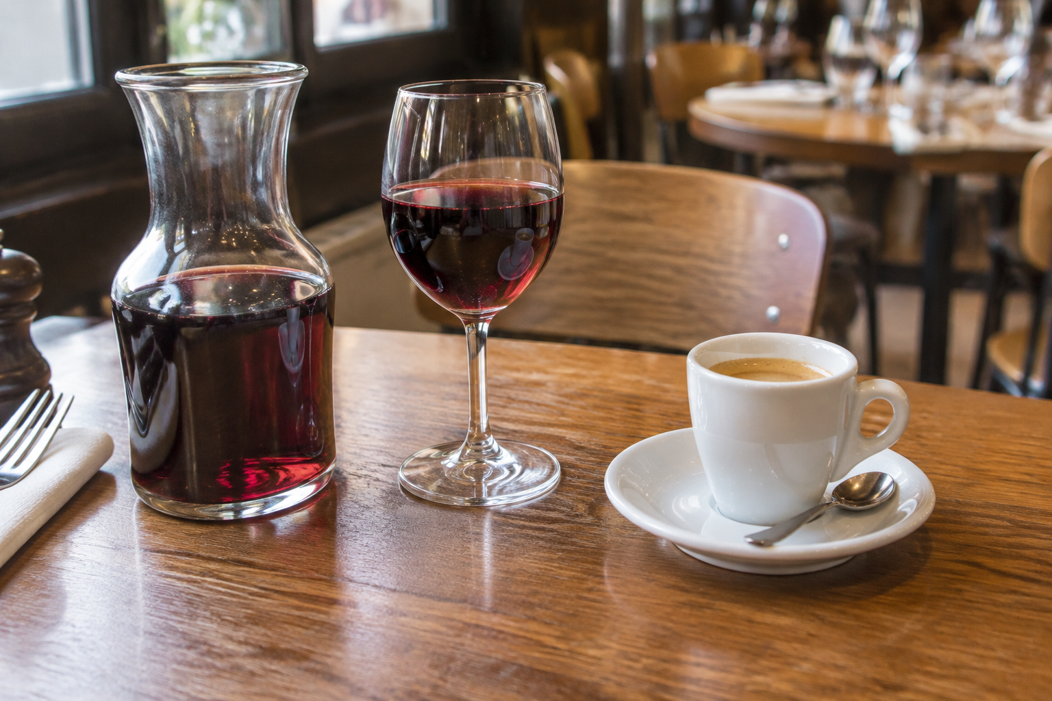 1/4 de vin et café
